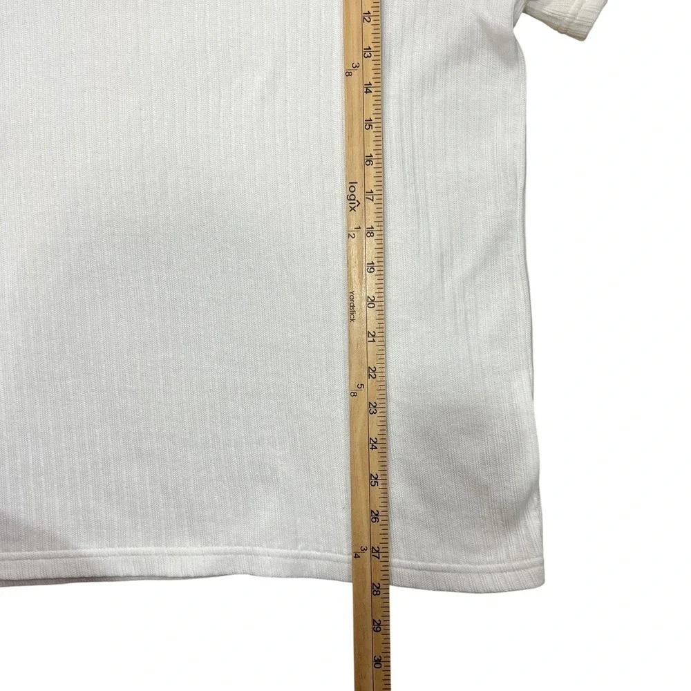 NWT Goodfellow Co Mens Textured Polo Shirt White Short Sleeve Casual Large A4 - Picture 4 of 4